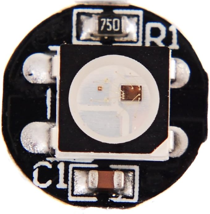 BTF-LIGHTING WS2812B 100PCS 5050SMD Individually Addressable Smart RGB LED Pixel for Arduino Single 1-led RGB LED Module Pixels Color Light Black PCB Only DC5V Christmas(No Adapter or Controller)