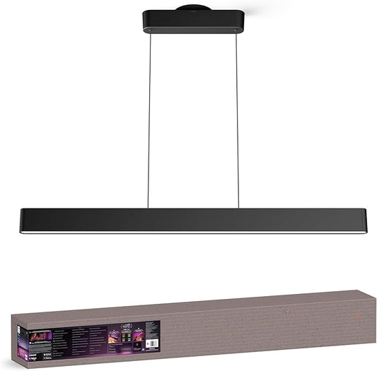 PHILIPS Hue Ensis Smart LED Pendant Light Black, Two LED Light Sources, White & Color Light, Bluetooth Compatible, Voice Control with Alexa, Apple Home & Google Assistant