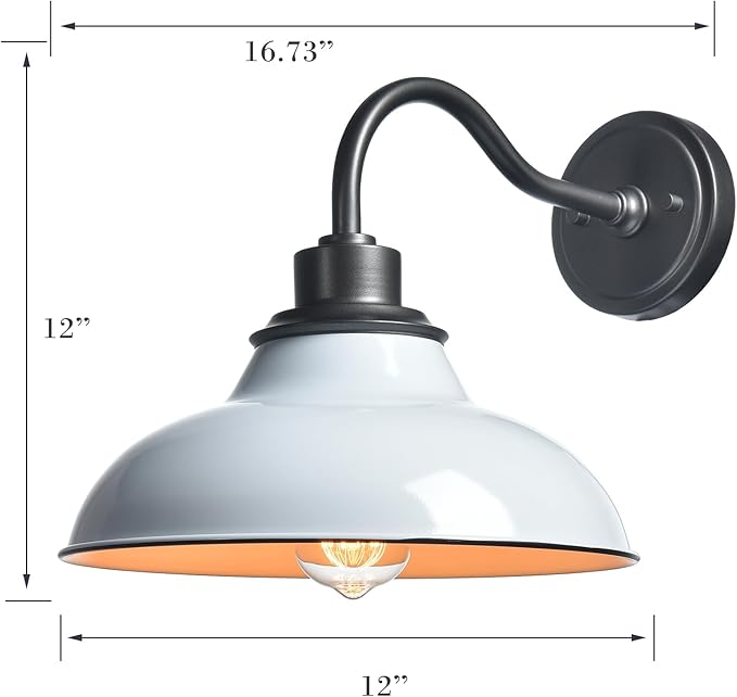 HYDELITE Wall Sconce White Wall Lights Modern Sconces Wall Lighting for Bedroom Bathroom Living Room Kitchen Hallway Indoor Gooseneck