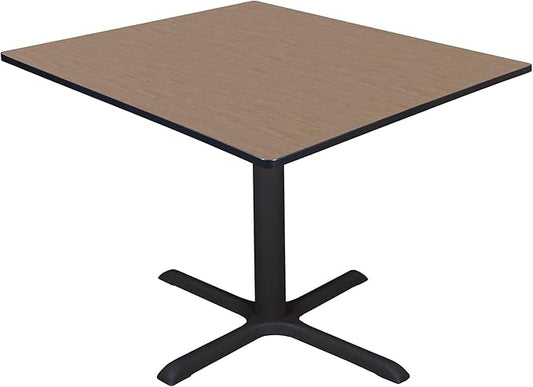 Regency Cain Large 48 in. Square X-Base Breakroom Table- Noble Oak