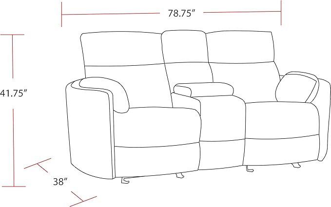 Parker Living Radius - Mega Grey Power Glider Reclining Console Loveseat
