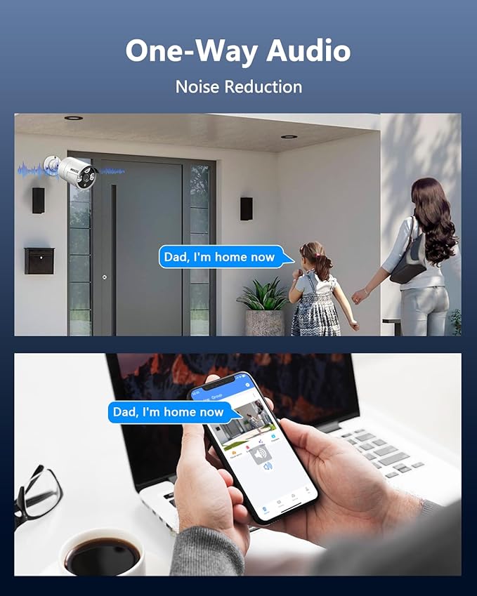 (4K/8.0 Megapixel & 130° Wide-Angle) 2-Way Audio PoE Camera Wired Outdoor Home Security Camera System Indoor Video Surveillance IP Cameras Surveillance System (4Cam-1TB(5MP))