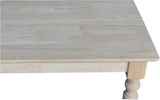 IC INTERNATIONAL CONCEPTS Solid Wood Top Table - Turned Legs