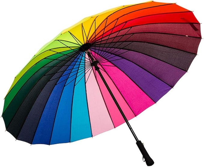 24 Ribs Large Umbrella Fashion Long Handle Straight Anti-UV Sun/Rain Stick Umbrella KS07P