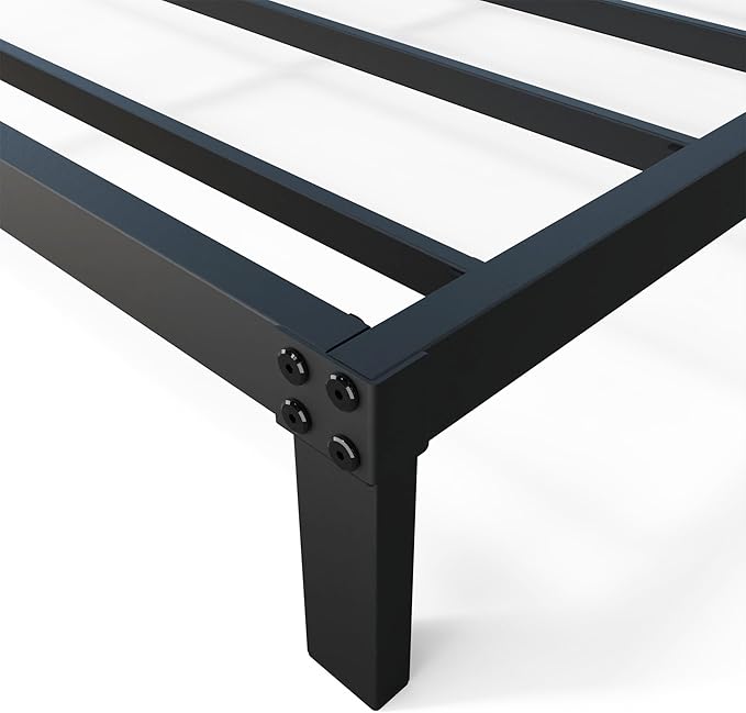 8 Inch Twin Bed Frames, Heavy Duty Metal Platform Bed Frame No Box Spring Needed, Noise Free, Easy Assembly, Black