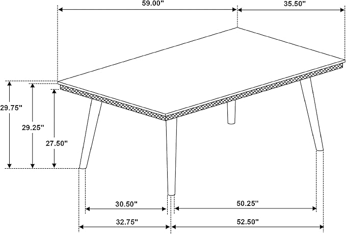 Coaster Home Furnishings Onslow 59-inch Rectangular Wood Dining Table Dark Brown