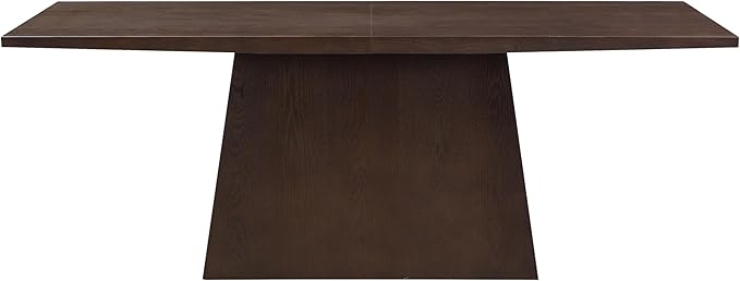Christopher Knight Home Coadz 82 inch Wooden Dining Table, Modern Rectangular Kitchen Dinner Table for 6-8 People, Pedestal Wooden Dining Furniture for Kitchen Office Conference Room, Espresso Brown