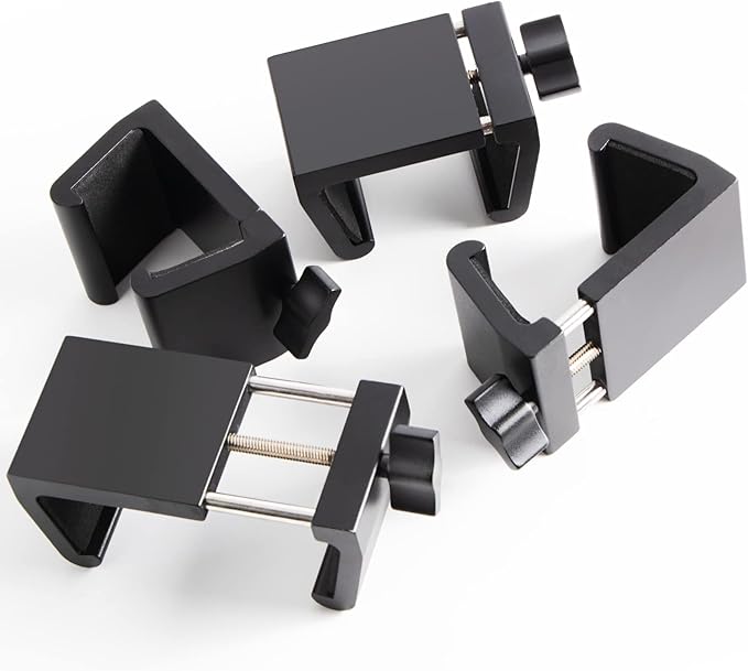 Universal Heavy-Duty Outdoor Furniture Clips for Wicker Patio Furniture, Anti-Separation Locking System for Sectional Couch,Secures up to 2.5" Square & Round Tubes(4pcs)