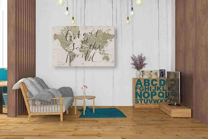Epic Graffiti 'Get Out and See the World' by Sara Zieve Miller, Canvas Wall Art, 40"x26"