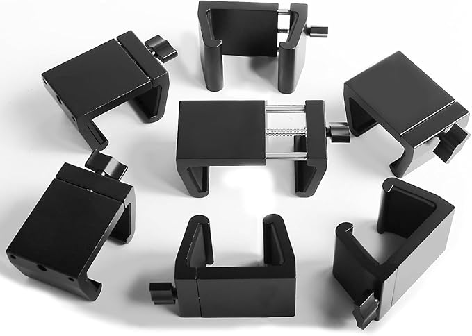 Universal Heavy-Duty Outdoor Furniture Clips for Wicker Patio Furniture, Anti-Separation Locking System for Sectional Couch,Secures up to 2.5" Square & Round Tubes(7pcs)