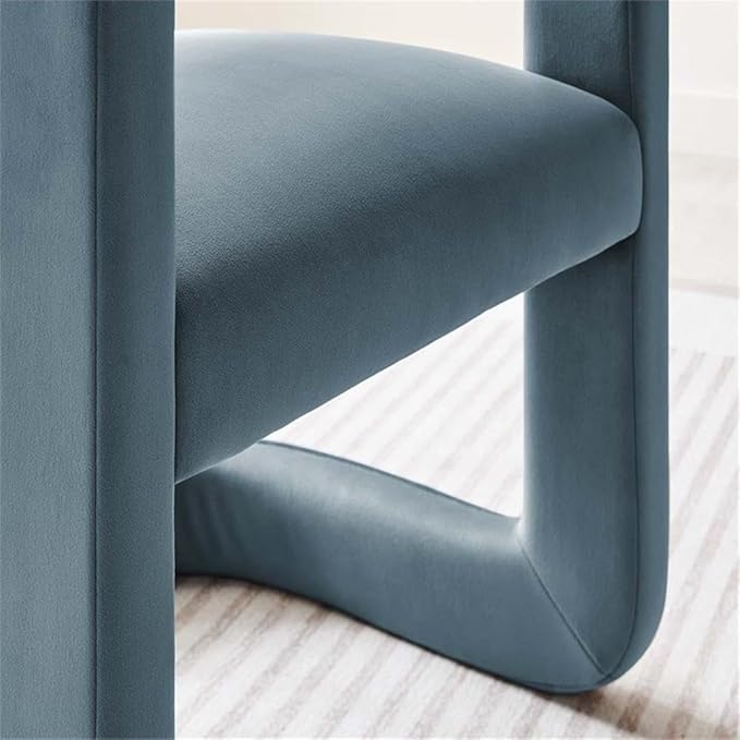 Modway Winslow Stain-Resistant Performance Velvet Accent Chair in [Color]- Open Back Barrel Armchair - Versatile Upholstered Dining Chair - Cozy Reading Chair