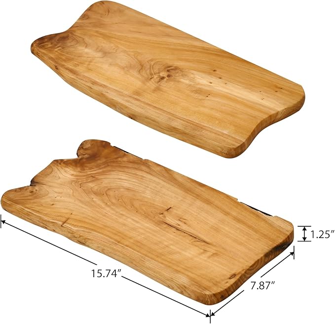 WELLAND 16” Cedar Natural Edge Floating Shelf Set of 2