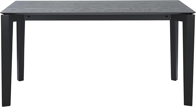 SAFAVIEH Couture Collection - Alyssamarie Black Rectangle Wood Dining Table, Modern Tapered Leg Design (SFV6715B)