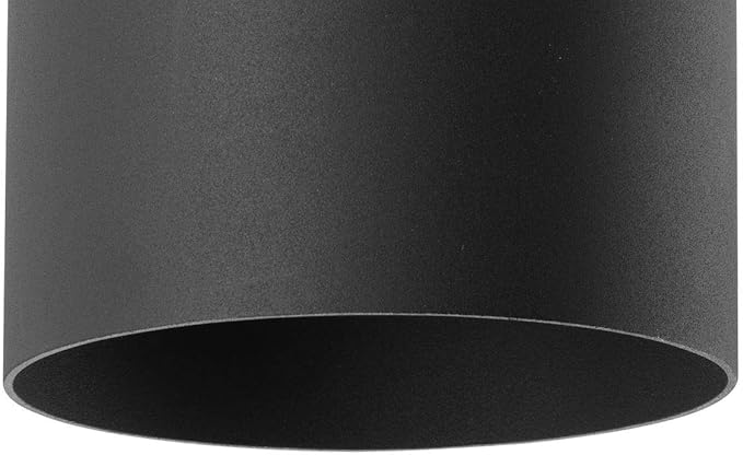 Progress Lighting 6-in Cylinder Outdoor Ceiling Light, 1-Light Modern Flush Mount, Interior and Exterior, Home or Porch, Aluminum, 6" W x 12". H, Black, P5741-31