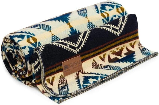 QISU Wool Blanket Throw | Large, Beautiful, Warm, Soft, Handmade in Ecuador by Local Artisans |94″ x 78″| Hypoallergenic, Breathable | Non-Itchy or Scratchy Fabric(Plate-Billed Mountain Toucan)