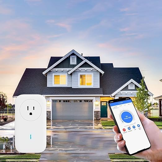 UBiBot SP1 Smart Plug, WiFi Outlet Socket Remote Control, Compatible with Alexa & IFTTT, Energy Monitoring and Timer Function, Delayed Switch, Temperature Monitoring (2.4G WiFi only, No hub Required)