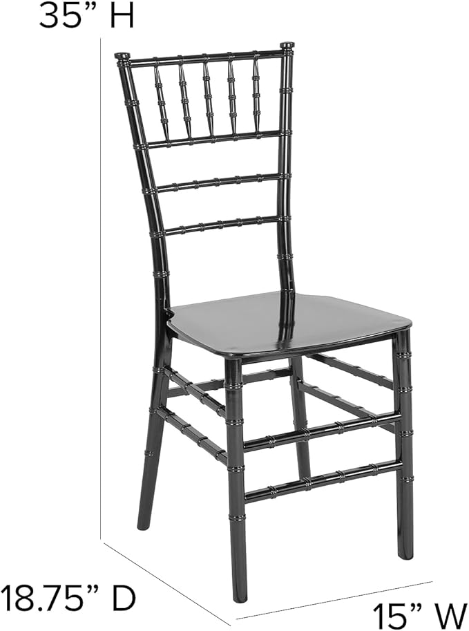Flash Furniture 2 Pk. HERCULES Series Mahogany Resin Stacking Chiavari Chair