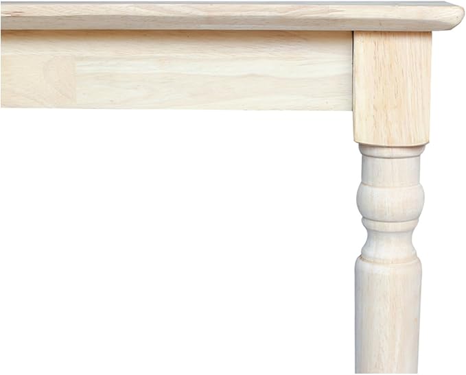 IC INTERNATIONAL CONCEPTS Solid Wood Top Table - Turned Legs