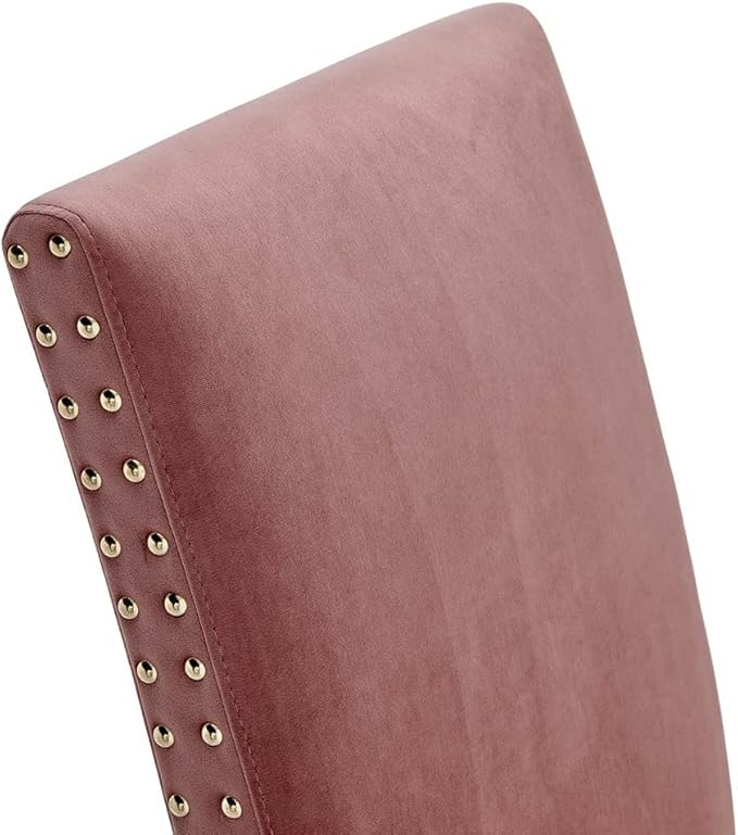 Modway Parcel Performance Velvet Dining Side Chairs - Set of 2, Dusty Rose
