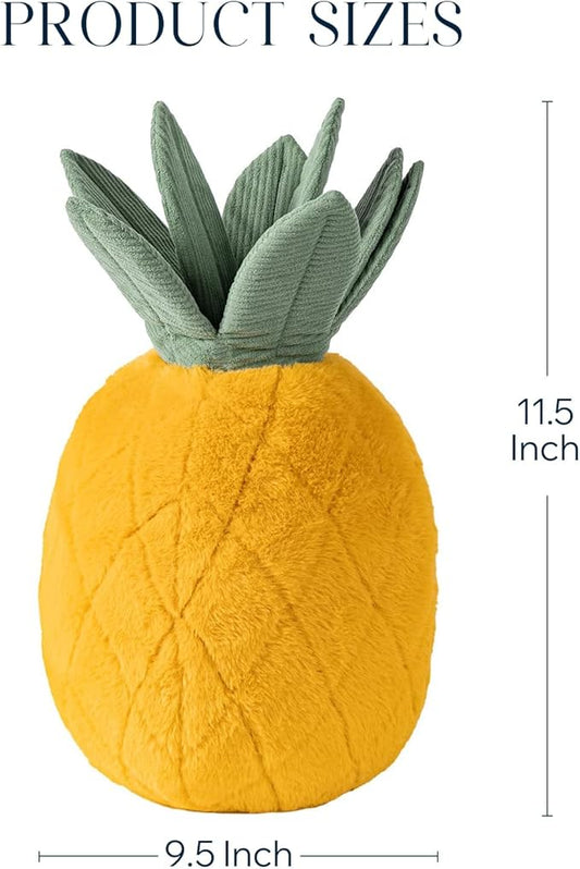 Phantoscope Fruit Shaped Pillows Series Pineapple Shaped Throw Pillow, Fun Home Decor of Fruit Themed Shaped Cushions, Decorative Shaped Pillow for Couch Bed and Chair, Yellow,9.5 x11.5 Inches