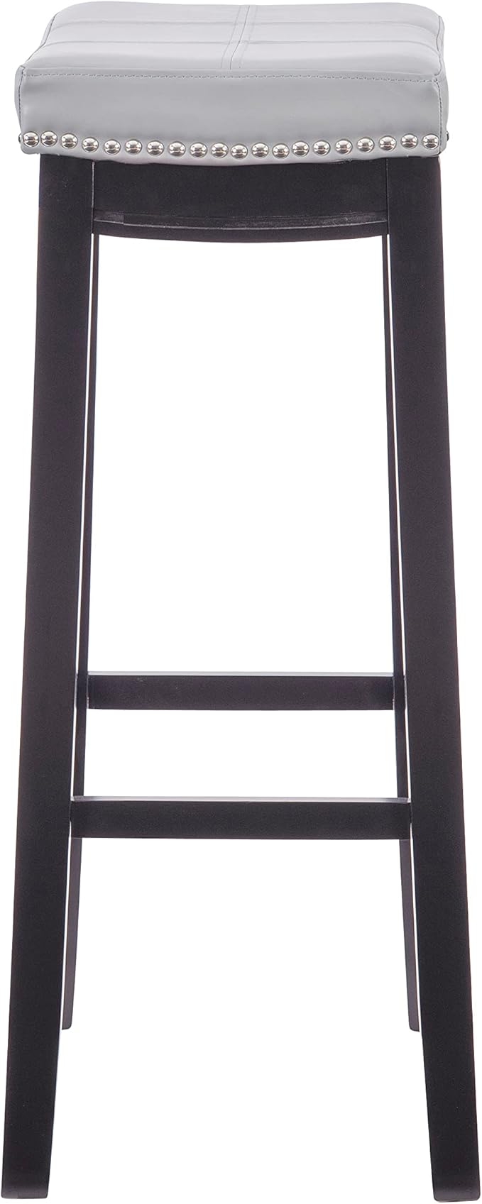 Linon Home Décor Kingston Gray Bar Stool, Black