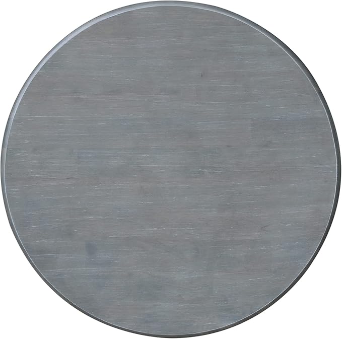 IC INTERNATIONAL CONCEPTS 36" Round Solid Wood Gray Table-Dining Height