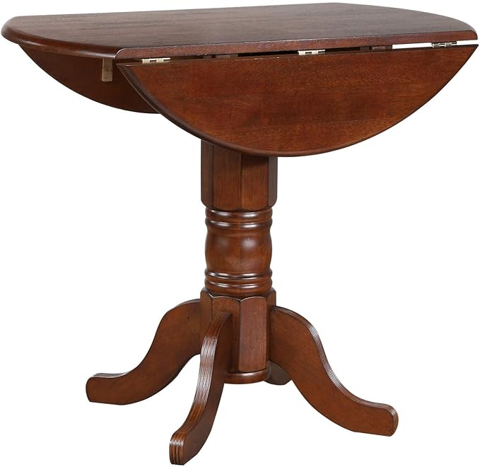 Sunset Trading Andrews Dining Table, Distressed chestnut finish