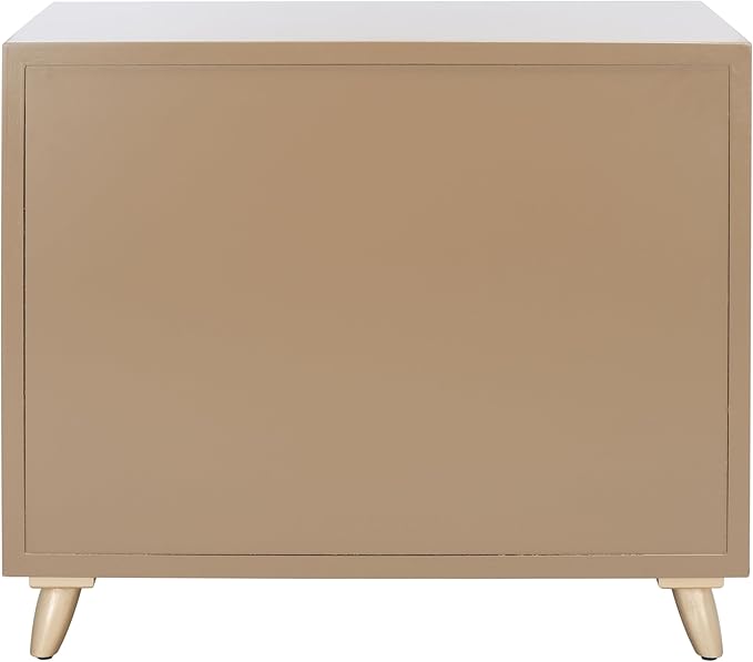 Safavieh Home Raquel Modern Taupe and Gold and Brown 3-drawer Chest