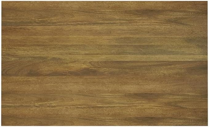 SIMPLIHOME Hunter Dining Table, Solid Mango Wood Tabletop in Light Brown and Powder-Coated Iron Metal Base in Black, 66 x 40 inches, Modern-Industrial Rectangular Kitchen Table for up to 6 People