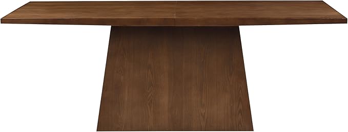 Christopher Knight Home Coadz 82 inch Wooden Dining Table, Modern Rectangular Kitchen Dinner Table for 6-8 People, Pedestal Wooden Dining Furniture for Kitchen Office Conference Room, Walnut Brown