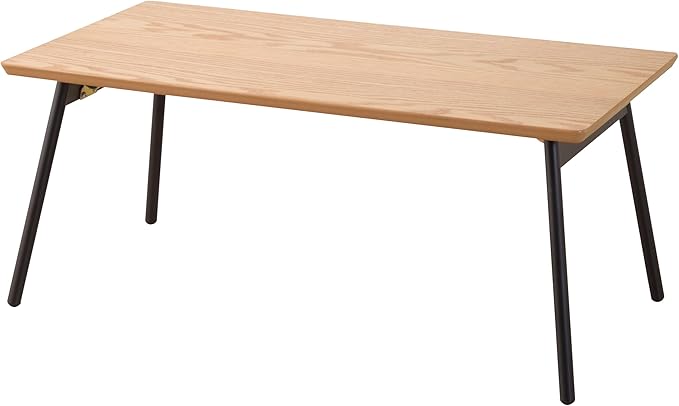 PaletteLife Folding Coffee Table, No Assembly, W31.5 x D15.8 x H13.4 in, Round Corner, for Dorm and Living Room, Portable and Space-Saving, Modern, Compact, Light Wood Tone
