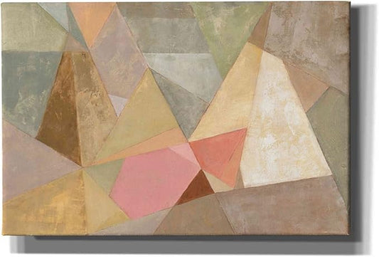 Epic Graffiti 'Geometric Abstract' by Silvia Vassileva, Canvas Wall Art, 60"x40"