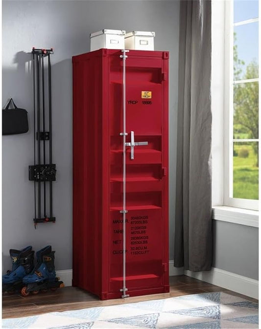 Acme Cargo Wardrobe Armoire with 1 Door in Red