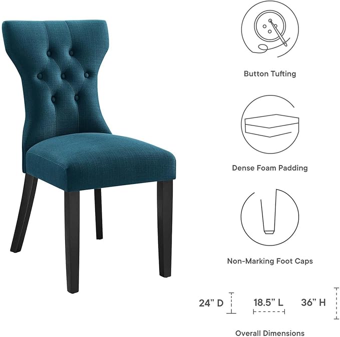 Silhouette Dining Side Chair in Azure