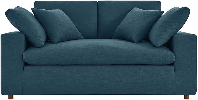 Modway EEI-4859-AZU Commix Down Filled Overstuffed Loveseat, Azure