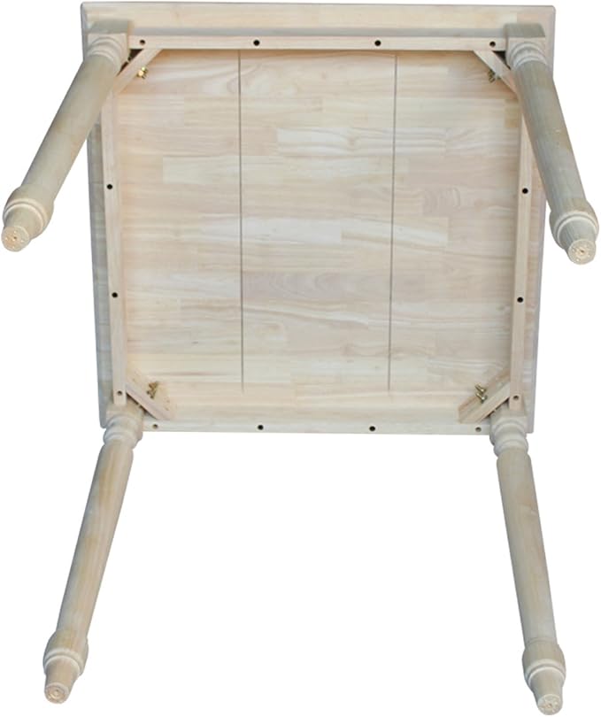 International Concepts 36" Solid Wood Top Table with Turned Legs in Natural