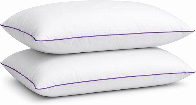 King Size Pillows Set of 2 – Bed Pillows for Sleeping, Down Alternative Pillows, Soft Yet Supportive, Maintains Loft, Hotel Quality, Machine Washable
