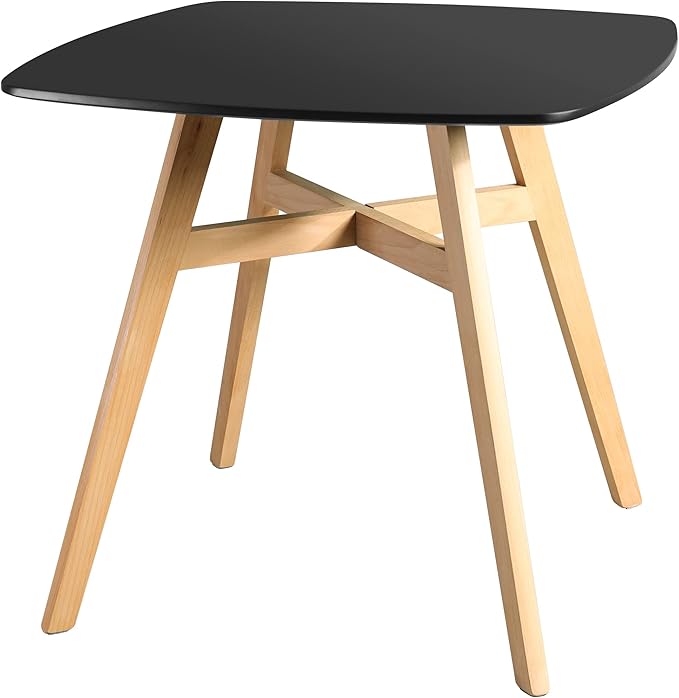 Mid Century Modern Square Dining & Coffee Table 31.50’’ with Wood Legs for Kitchen Living & Dining Room
