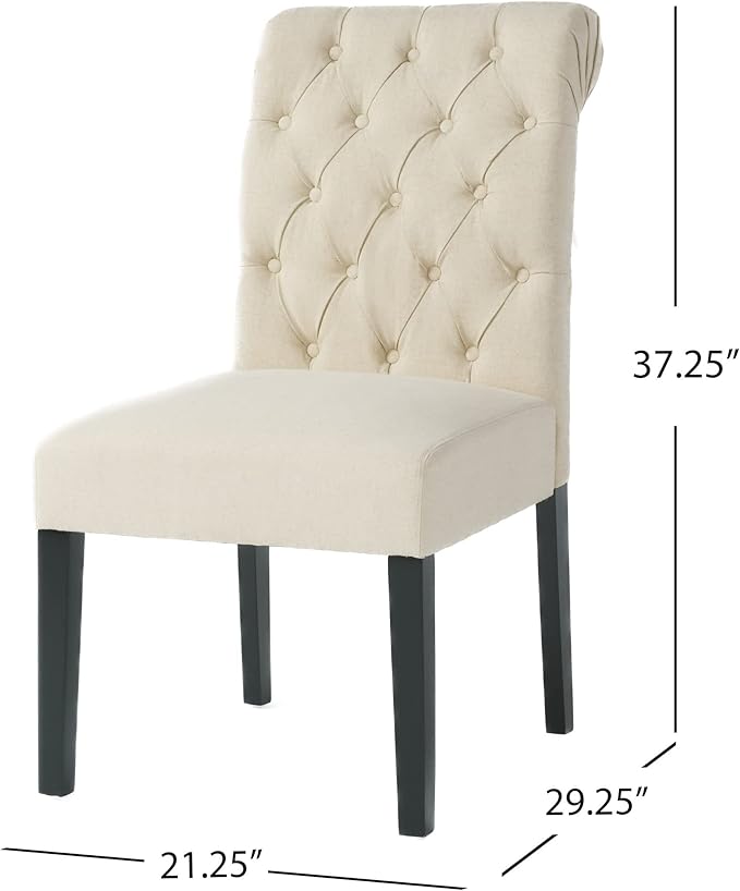 Christopher Knight Home CKH Fabric Dining Chairs, 2-Pcs Set, Natural