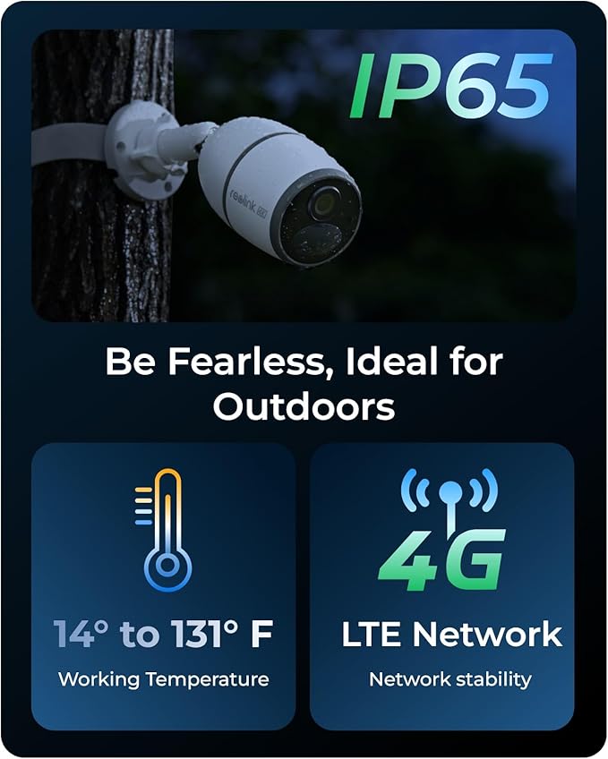 REOLINK 4K 3G/4G LTE Cellular Security Camera Outdoor, 8MP Wireless Solar Camera with Smart Detection & Accurate Alarms, Local & Cloud Storage, Removable Battery, Remote Access, Go Ultra+Solar Panel 2