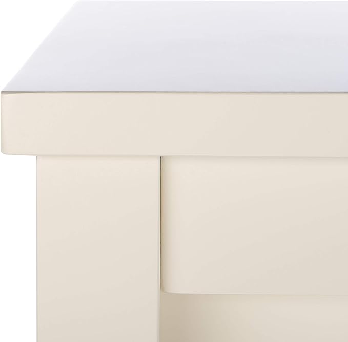Safavieh Home Collection Aero White 36-inch Rectangle Storage Dining Counter Table