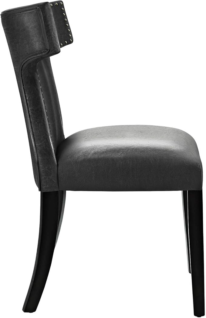 Modway EEI-3922-BLK Curve Vinyl Dining Chair, Black