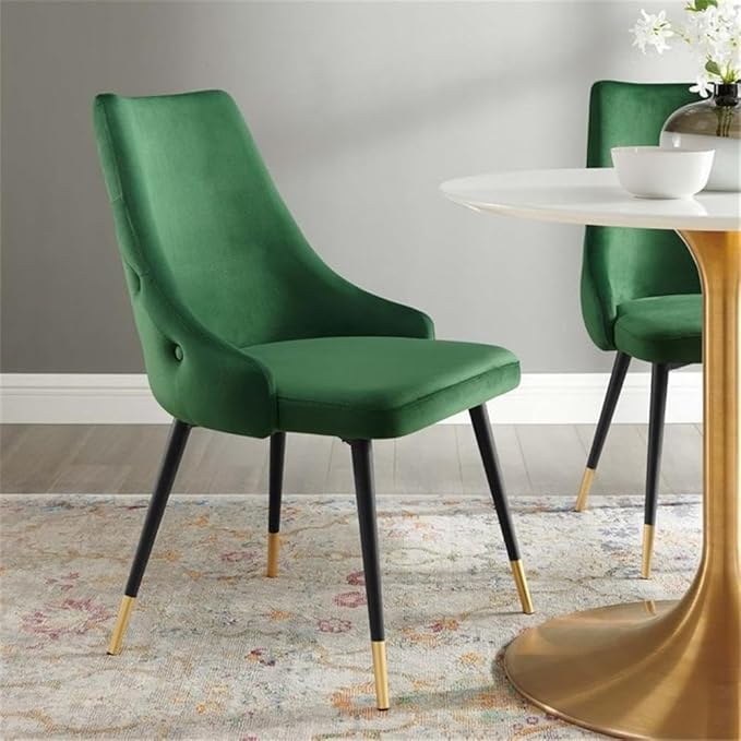 Modway EEI-3907-EME Adorn Tufted Performance Velvet Dining Side Chair, Emerald