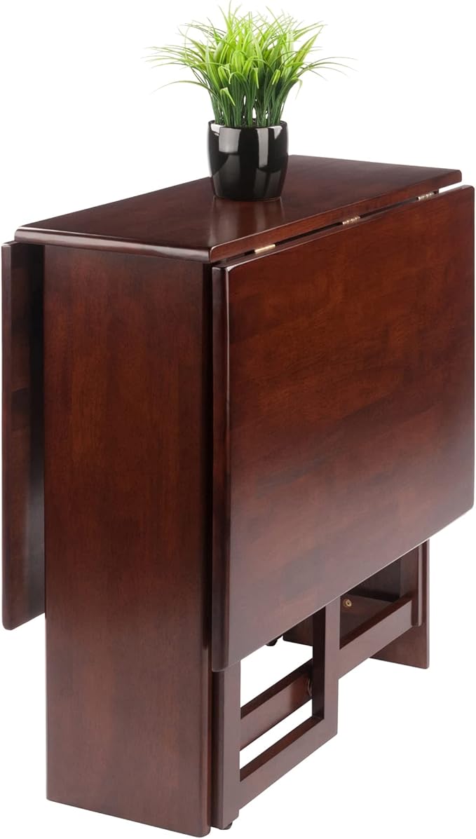 Winsome Clara Foldable Dining Table, 47" Wide, 30" High, Walnut