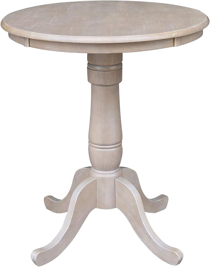 IC INTERNATIONAL CONCEPTS 30" Round Pedestal Gathering Height Table with 2 San Remo Counter Height Stools