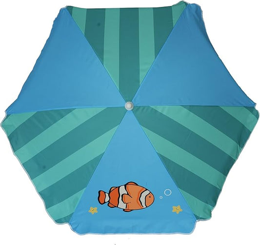 AMMSUN 47 Inch Water Table Umbrella,Kids Beach Umbrella & Picnic Table Shade,Ideal for Sand Play,Camping,Beach Trips,and Garden Lightweight Durable