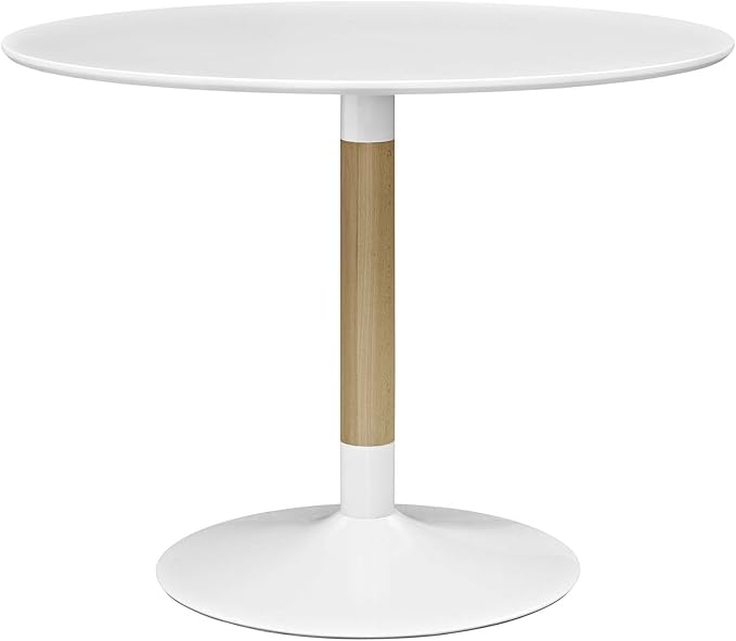 Modway Whirl 40" Contemporary Modern Round Kitchen and Dining Table in White