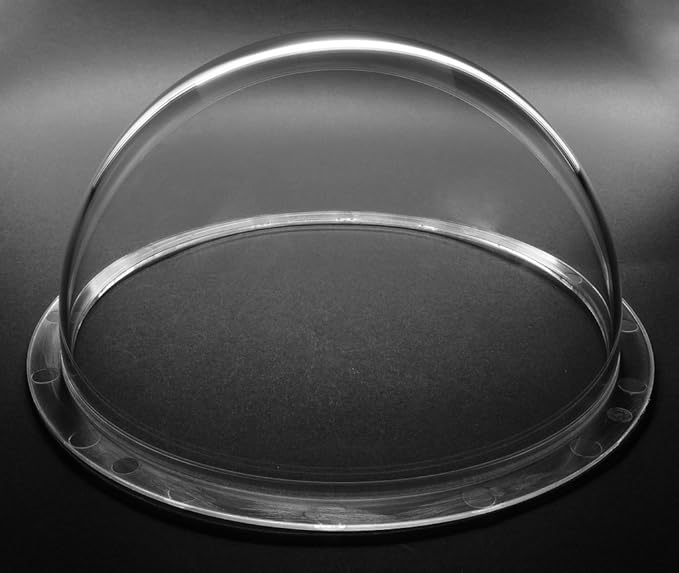 JMX Acrylic/PC CCTV Replacement Clear Camera Dome Cover Security Camera Housing Pet Dog Fence Window Skylight Window (6 Inches H: 3.244", Transparent)