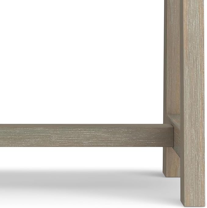 SIMPLIHOME Sawhorse SOLID WOOD 24 Inch Wide Modern Industrial Bedside Nightstand Table in Distressed Grey, For the Living Room and Bedroom