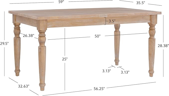 Linon Dining Table Brown